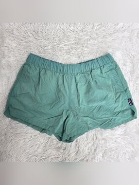 Patagonia Women's Baggies Shorts Small Green Nylon Mesh Lined Water Hiking